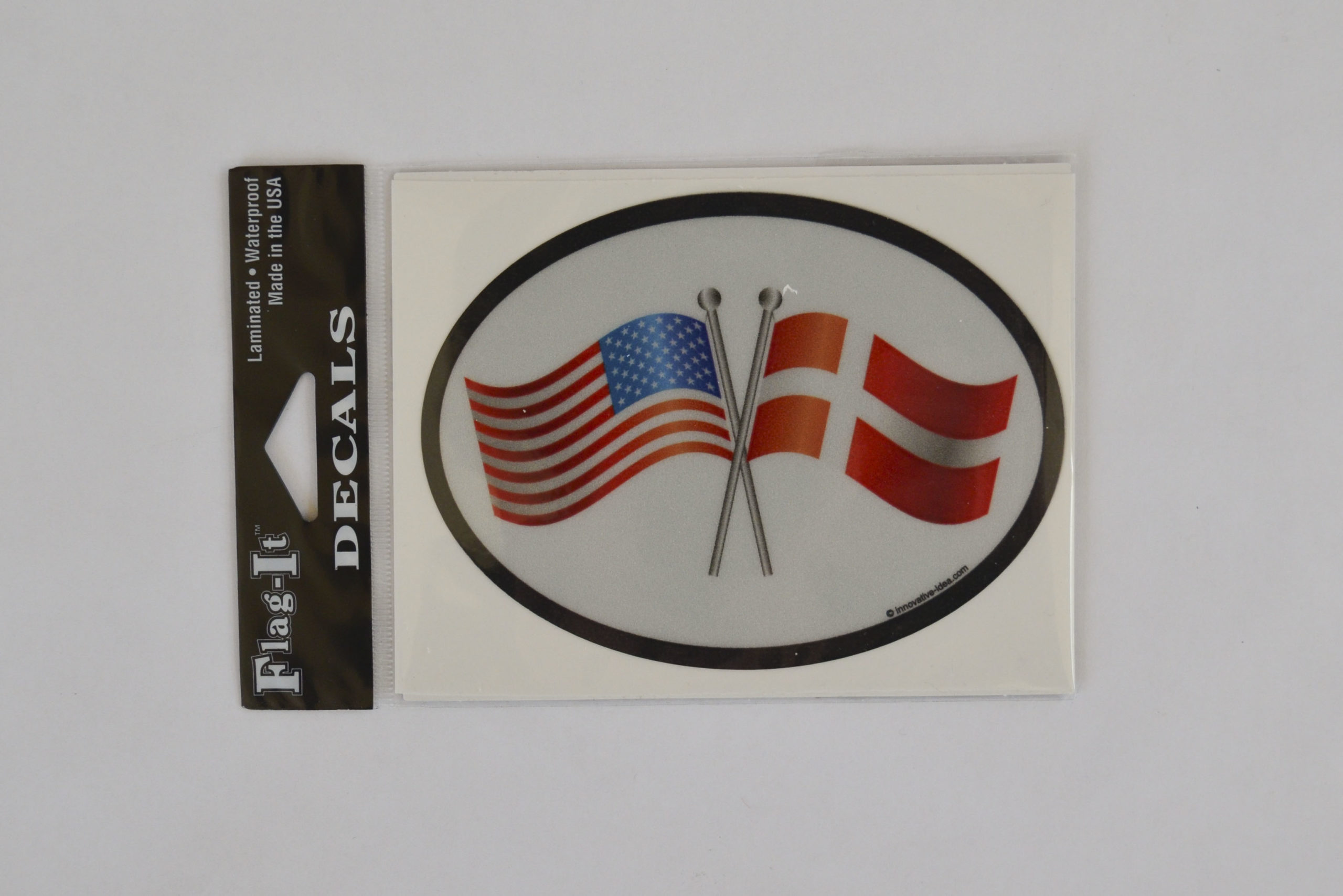 Danish-American flag decal