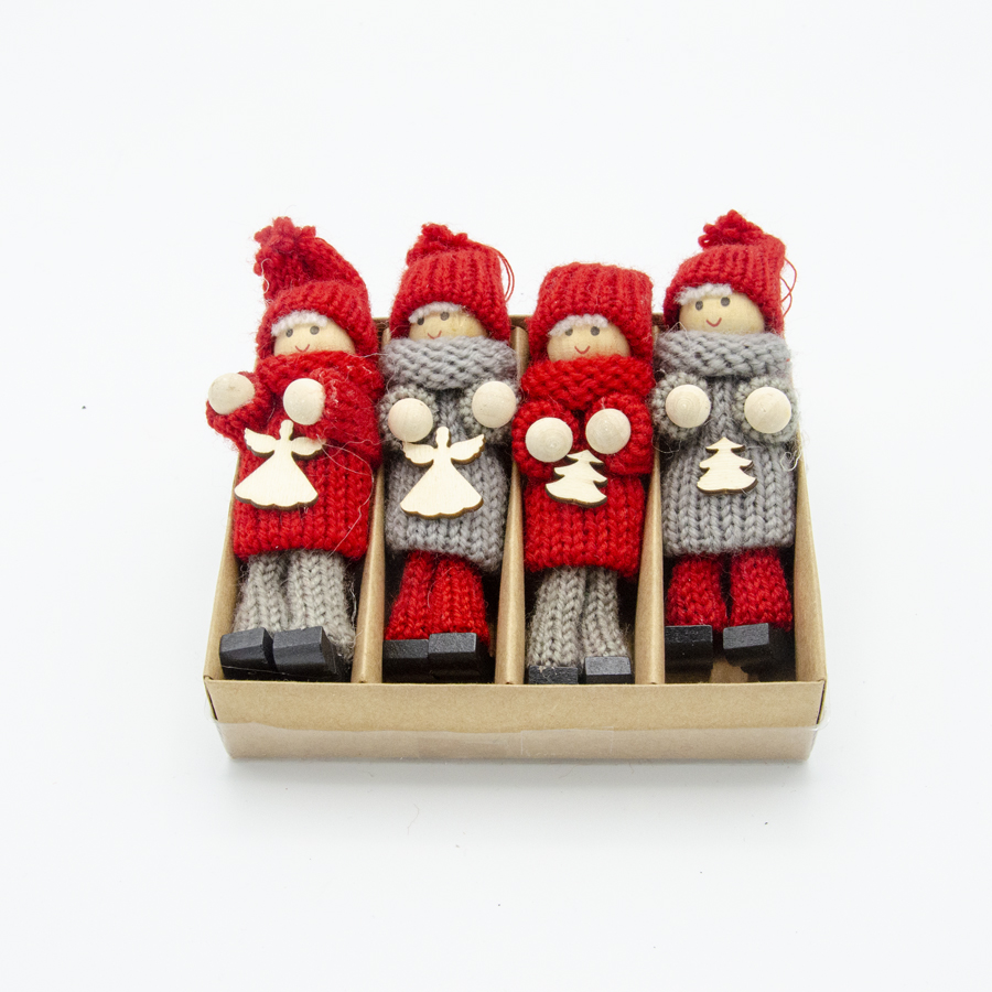 Nisse ornaments, 4 pack