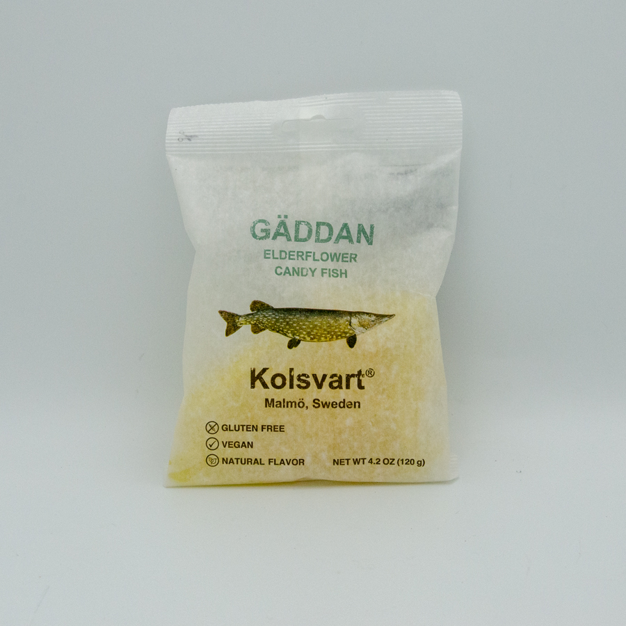 Kolsvart, elderflower candy fish