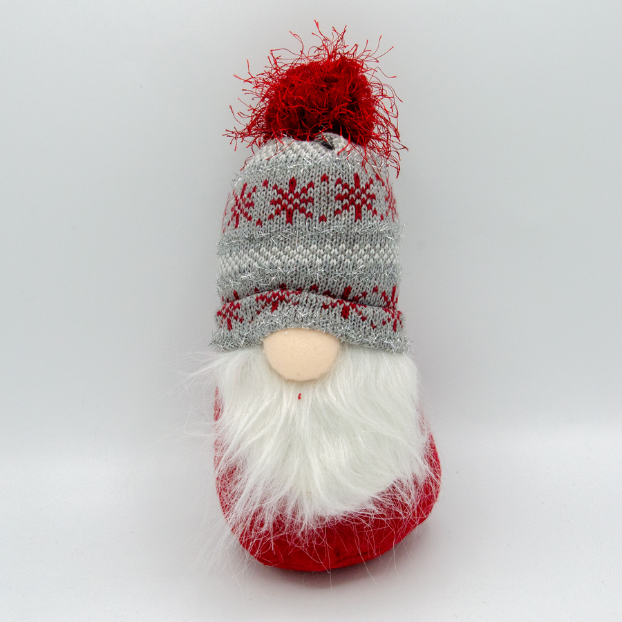 Red Tomte with knitted hat