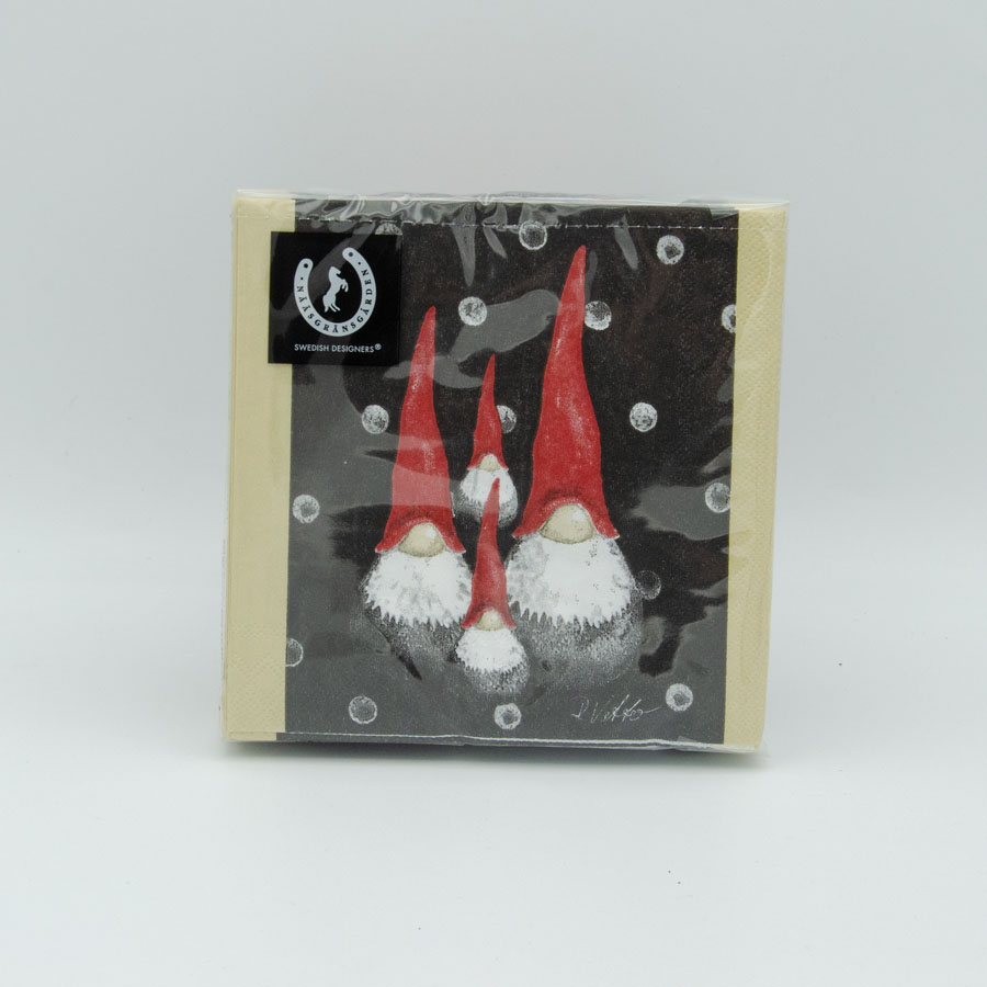 Tomte Cocktail napkin black/beige